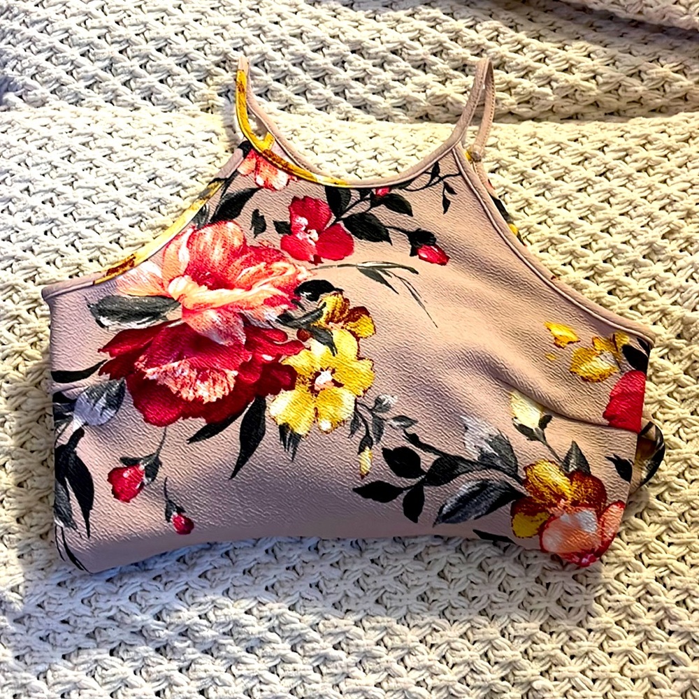 Floral pink dress